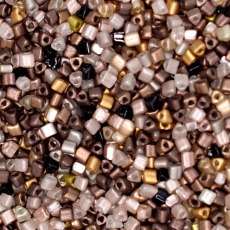 Vidrilho Jablonex Triangular Mix Tons Marrom Café 2,5mm