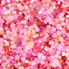 Vidrilho Jablonex Triangular Mix Tons Amarelo e Rosa 2,5mm