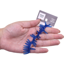 Contas de Murano Folha Dentinho Matte Safira 30050 18mm