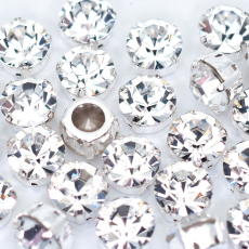 Strass Engrampado Prateado Preciosa Cristal SS24 = 5,2mm