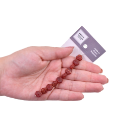 Contas de Murano Flor Vermelho Preto 95012 9mm