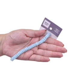 Contas de Murano Flor Água Branco Matte 6500 9mm