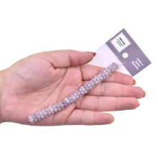 Contas de Murano Flor Lilás Branco Matte 2500 9mm