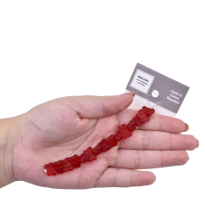 Contas de Murano Borboleta Matte Vermelho 90070 8mm