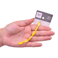 Contas de Murano Beetle Mesclado Amarelo Branco 85011 16x6mm