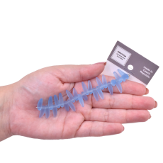 Contas de Murano Folha Dentinho Matte Light Safira 30020 6x16mm