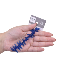 Contas de Murano Folha Dentinho Matte Safira 30050 6x16mm