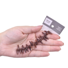 Contas de Murano Folha Dentinho Opal Marrom 12010 6x16mm