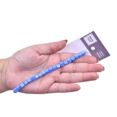 Contas de Murano Cubo Fosco Azul 34000 5x7mm