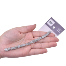 Contas de Murano Cubo Fosco Cinza 46010 5x7mm