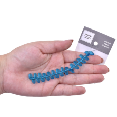 Contas de Murano Folha Dentinho Matte Royal 60040 5x9mm