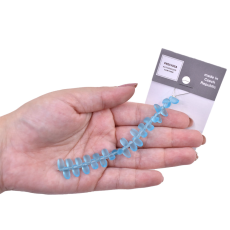 Contas de Murano Folha Dentinho Matte Água 60010 5x9mm