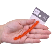 Contas de Murano Flor Matte Laranja 90030 6x8mm