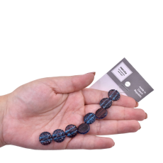 Contas de Murano Flor Pastilha Royal Fuchsia 2143 14mm