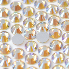 Strass Chaton Base Reta (Sem Cola) Supreme Jonquil Aurora Boreal SS16 = 3,8mm