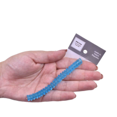 Contas de Murano Disco Torcido Transparente Matte Água 60010 4x9mm