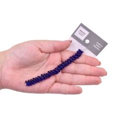 Contas de Murano Disco Torcido Transparente Matte Dark Safira 30080 4x9mm