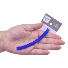 Contas de Murano Disco Torcido Transparente Matte Safira 30050 4x9mm