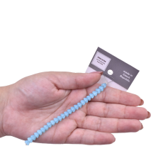 Contas de Murano Flor Água Leitoso 61000 4x6mm