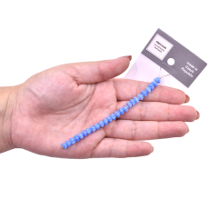 Contas de Murano Flor Cristal Safira 3616 4x6mm