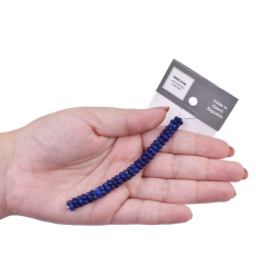 Contas de Murano Flor Preto Azul 2637 6mm