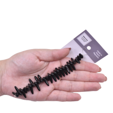 Contas de Murano Bumerang Preto 23980 17x10mm