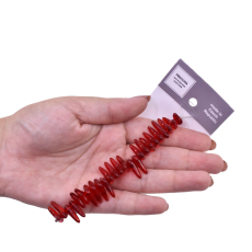 Contas de Murano Bumerang Vermelho 90080 17x10mm