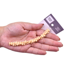 Contas de Murano Cascalho Fosco Bege 13010 11x9mm