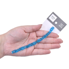 Contas de Murano Cubo Transparente Água 60010 6x7mm