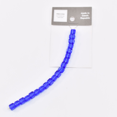 Contas de Murano Cubo Transparente Safira 30050 6x7mm