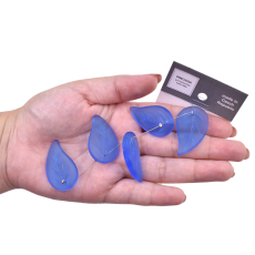 Contas de Murano Folha Safira 30050 34x21mm