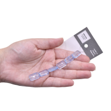 Canutilho Chiclete Jablonex Safira Mesclado Transparente 0831 16x10mm