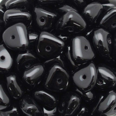 Contas de Murano Cascalho Fosco Preto 23980 5x9mm