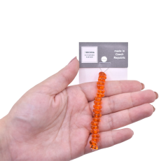 Contas de Murano Cascalho Transparente Laranja 90030 5x9mm