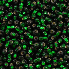 Miçanga Jablonex Verde Transparente (Furo Quadrado) 57060 10/0 = 2,3mm