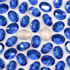 Strass Oval Supreme Safira 18x13mm