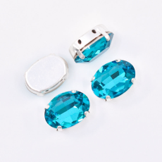 Engrampado Prateado Oval Supreme Água 18x13mm