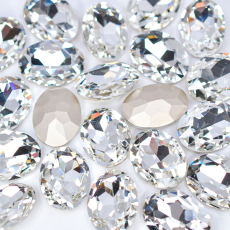 Strass Oval Supreme Cristal 30x20mm