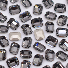 Strass Octagonal Supreme Black Diamond 10x8mm