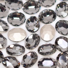 Strass Oval Supreme Black Diamond 10x8mm