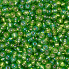 Miçanga Jablonex Verde Transparente Aurora Boreal 57439 5/0 - 4,6 mm