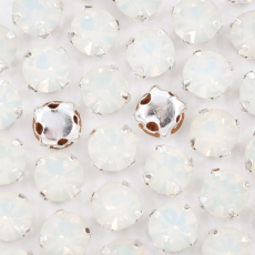Strass Engrampado Prateado Preciosa White Opal SS24 = 5,2mm