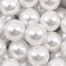Pérola de Vidro Collection Branco 12mm