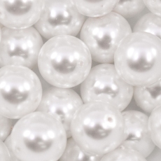 Pérola de Vidro Collection Branco 14mm