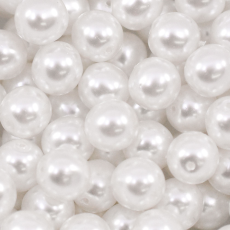 Pérola de Vidro Collection Branco 8mm