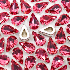 Engrampado Supreme Prateado Gota Rose 13x7,8mm