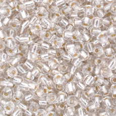 Miçanga Supreme Prata Transparente 78102 6/0 = 3,6mm
