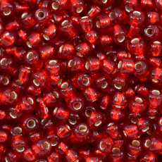 Miçanga Supreme Vermelho Transparente 97090 6/0 = 3,6mm