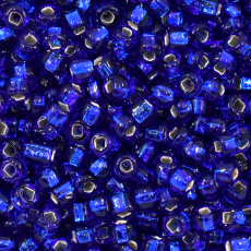 Miçanga Supreme Azul Transparente 37080 (Furo Quadrado) 6/0 = 3,6mm