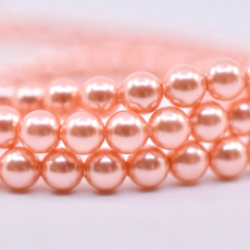Pérola de Cristal Sparkling Cristal Rose Peach Pearl 6mm
